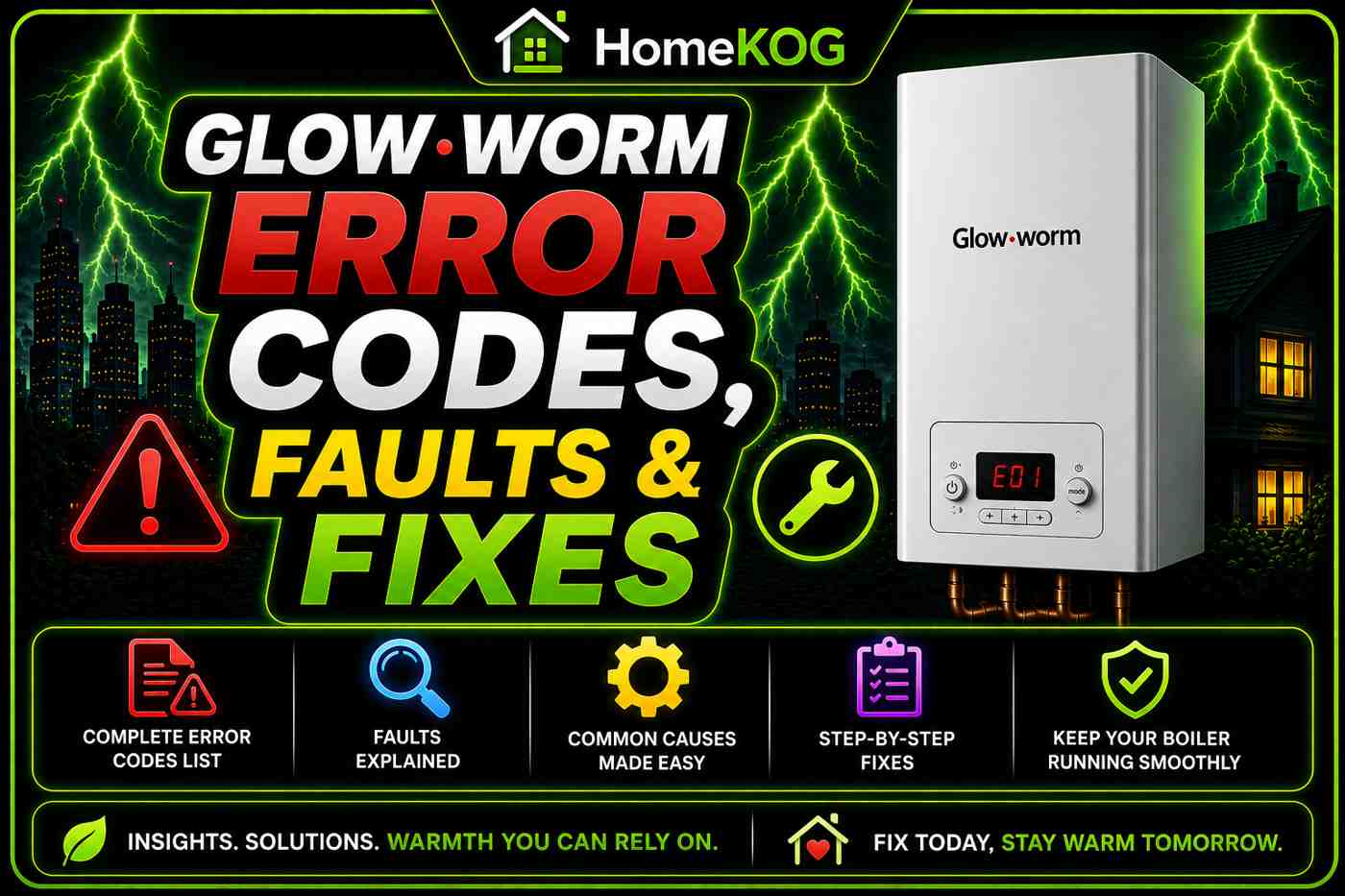 Glow Worm Boiler Error Codes 2026 | Faults, Causes & Fixes